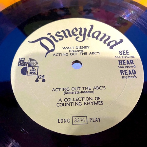 WALT DISNEY VTG 70s PRESENTS ACTING OUT THE A B C’S DISNEYLAND VINYL RECORD 7” - Picture 12 of 15